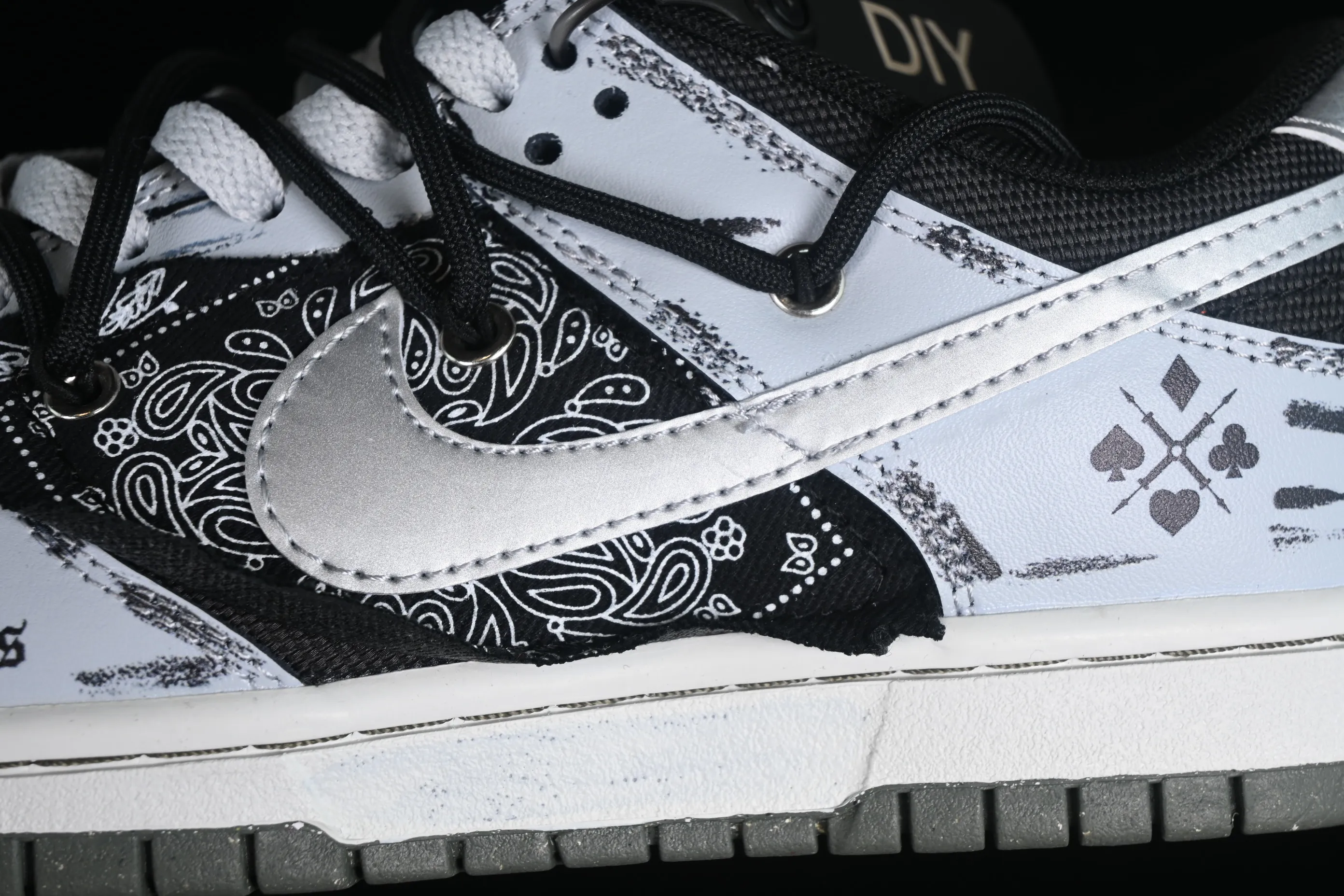 All Categories Nk SB Dunk Series Nk SB Dunk Low Low-top sneakers Nk Dunk Low Sanci Lab Dark Poker Old Dirty Shoes Premium Gray Cashew Pattern SB Strap Low-top Casual Shoes DM0108-001